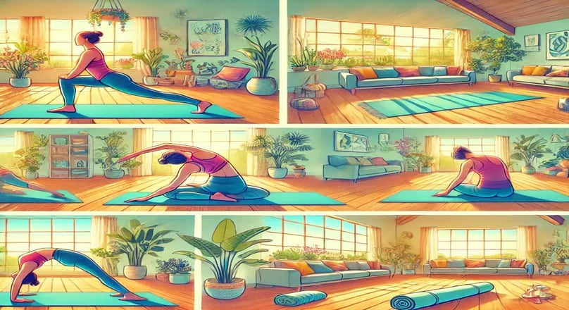 Illustrated yoga poses for posture correction